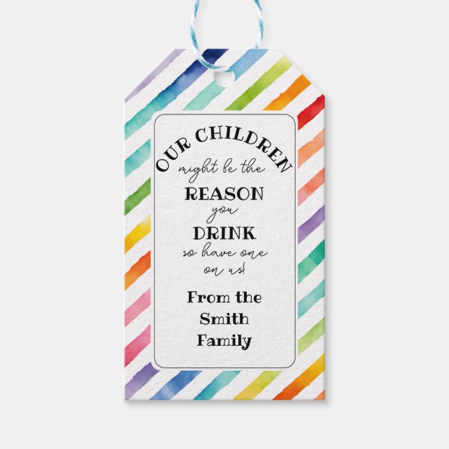 orsak till att du dricker märkre för lärarpresente presentetikett (Framsidan)