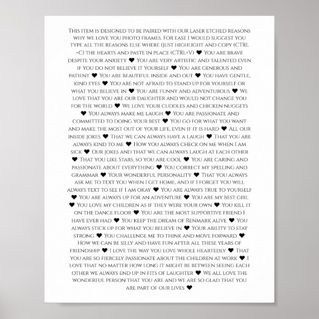 orsak till varför vi kärlek din milstolpe-födelsed poster (Framsidan)