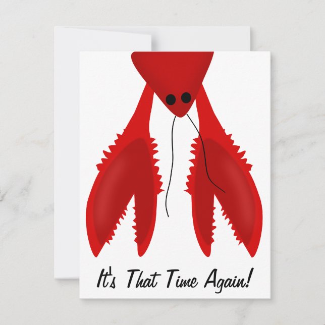 Orsaka inbjudan till Kräftor Boil Party (Framsida)