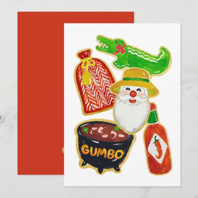 Orsaka inbjudningar till julcookies (Fram/baksida)