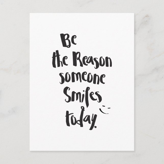 Orsaken till någon SmilesToday, offertcalligrafi Vykort (Framsida)