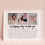 Orsaker till att vi Kärlek er Quinceanera Birthday Poster<br><div class="desc">Orsaker till att vi Kärlekar dig att du Poster navur på födelsedagspressen</div>