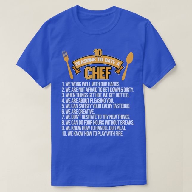 Orsaker till dagens datum: Chef Cook Cooking Kitch T Shirt (Design framsida)