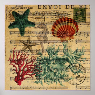 Örsjöar av tropisk korall poster