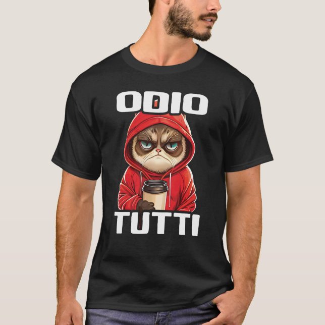 Orso Divertente Regalo I Hate People I Odio Tutti T Shirt (Framsida)