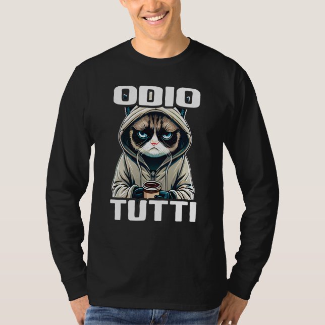 Orso Divertente Regalo I Hate People I Odio Tutti  T Shirt (Framsida)