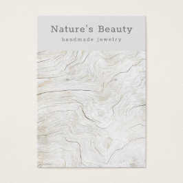 Ört Beach Wood Earring Jewelry Visning Card Visitkort
