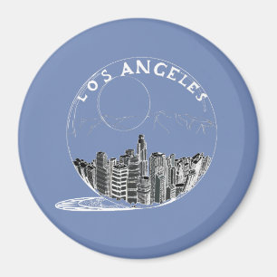 Ort i en glasskål. Los Angeles Magnet