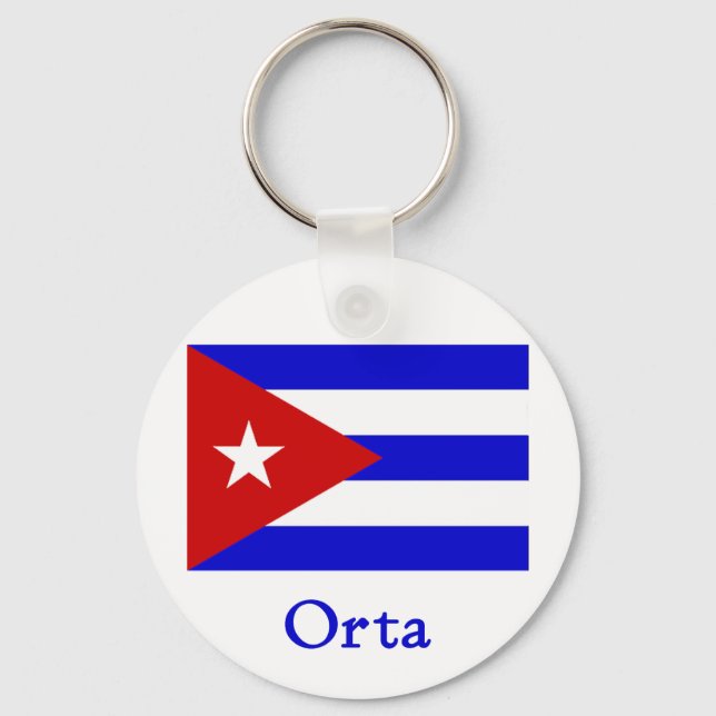 Orta Cuban Flagga Nyckelring (Framsida)