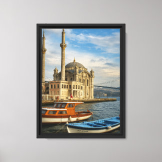 Ortaköy Mosque och Bospous Boats Canvastryck
