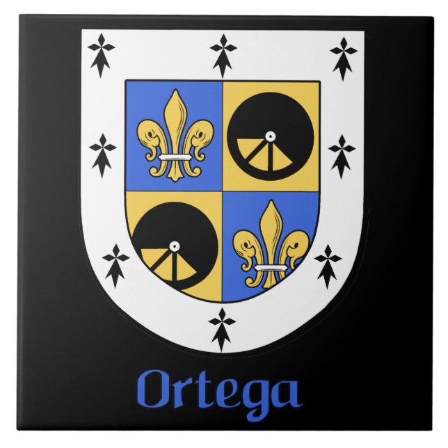 Ortega Family Shield Decorative Tile Kakelplatta (Framsidan)