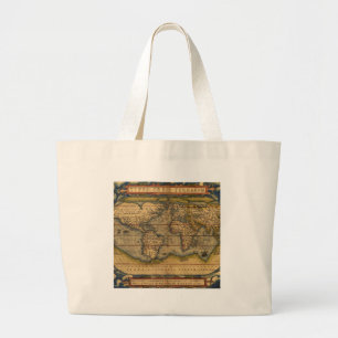 Ortelius 1570 Världskarta: Antik Kartografi Jumbo Tygkasse