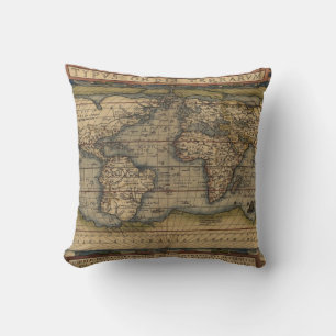 Ortelius världskarta 1570 kudde