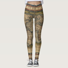 Ortelius världskarta 1570 leggings