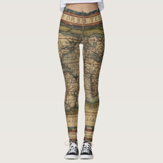 Ortelius världskarta 1570 leggings