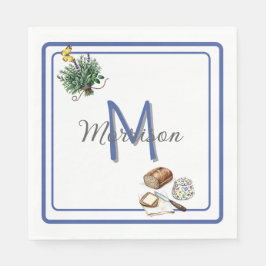 Örter för vattenfärg och Bröd-blå Anpassningsbar f Pappersservett