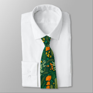 Örter och blommor i fält slips