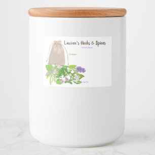 Örter och kryddetiketter för anpassade mat etiketter