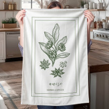 Örter och kryddkraftverk А Grönt Kitchen Towel