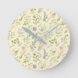 Örter och kryddlås rund klocka