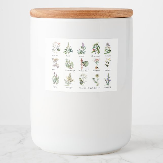 Örter och kryddor mat etiketter (Framsida)