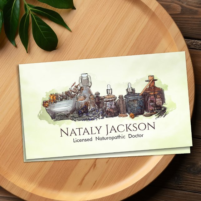 Örter och tinkturer Teckning Visitkort (Skapare uppladdad)