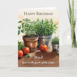 Örter och Tomater Bästa i Klassen Pappa Födelsedag Kort