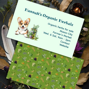 Örter örtterapeut läkning botanik Corgi  Visitkort