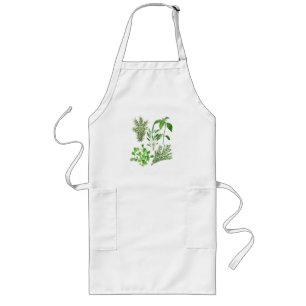 Örter Rosemary Sage Thyme Mint Parsley Kitchen Långt Förkläde