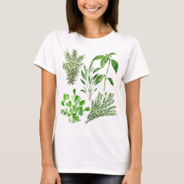 Örter Rosemary Sage Thyme Mint Parsley Kitchen T Shirt