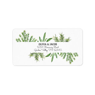 Örter Rosemary Thyme Botanical Grey Bröllop La La Adressetikett