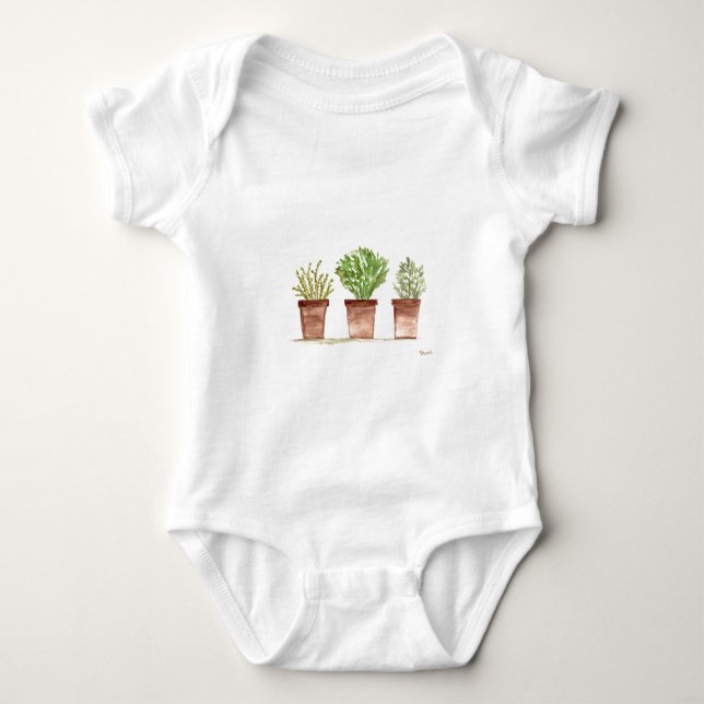 Örter, rosmarin, timjan t-shirt (Framsida)