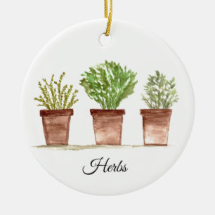 Örter säljer rosemary thyme grey Rustic Plants Julgransprydnad Keramik