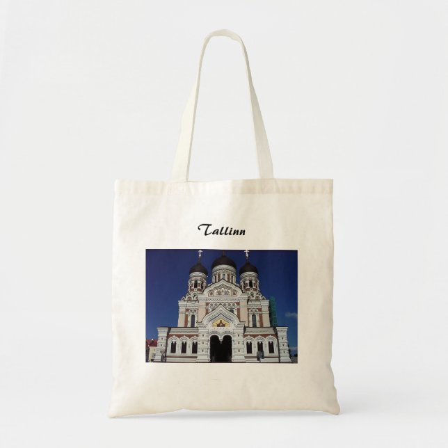 Orthdox kyrka i Tallinn tote bag Tygkasse (Framsidan)