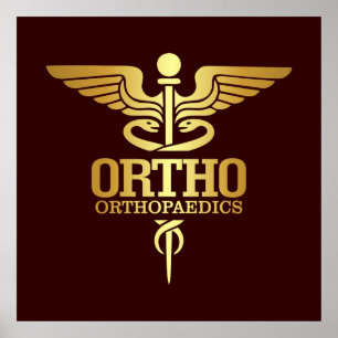 (ORTHO) guld- Caduceus, Poster