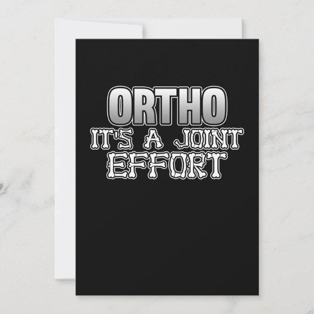 Ortho Joint Effort Surgery Doktor Neurology Surgeo Tack Kort (Framsida)