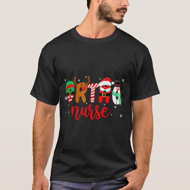 Ortho Nurse Christmas Shirt Nurse Xmas Party Cna N T Shirt (Framsida)