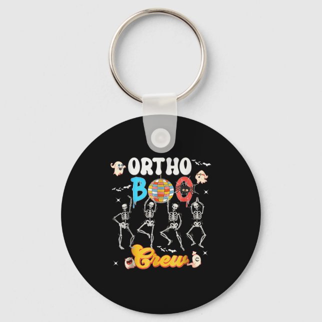 Ortho Orthopedic Halloween Boo Crew Skeleton Danci Nyckelring (Framsida)