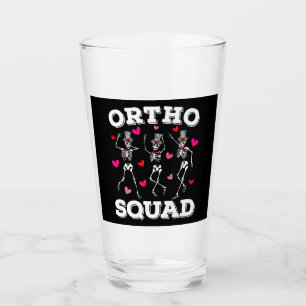 Ortho Squad Dancing Skeleton Valentine Drinking Glaskopp