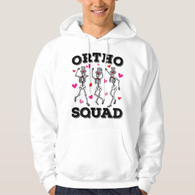 Ortho Squad Dancing Skeleton Valentine Manar Hoodie (Framsida)