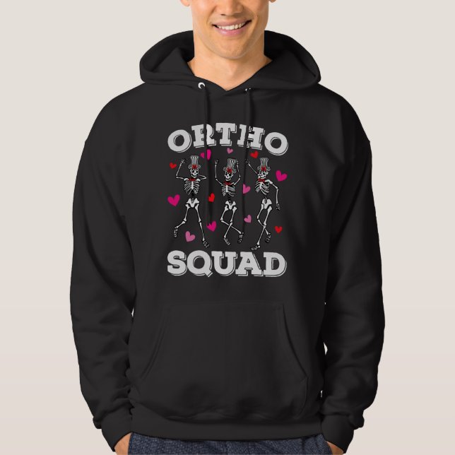 Ortho Squad Dancing Skeleton Valentine Manar Hoodie (Framsida)