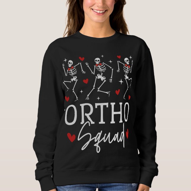 Ortho Squad Dancing Skeleton Valentine Women T Shirt (Framsida)