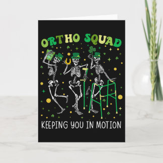 Ortho Squad Dansande skelett St Patricks Ortoped Kort