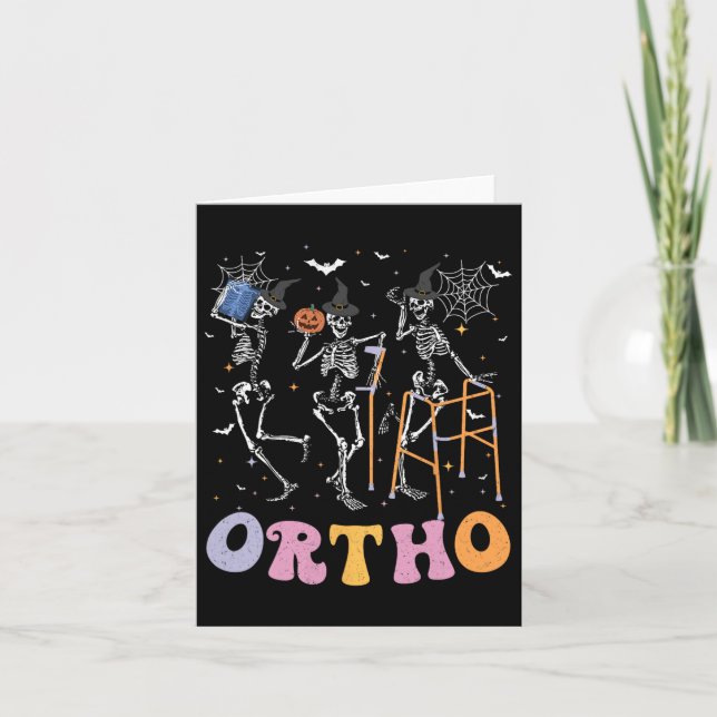 Ortho Squad Halloween Pumpkin Dancing Orthopedic S Kort (Framsida)
