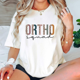 Ortho Squad, Leopard Skriv ut Orthopedic Nurse T Shirt