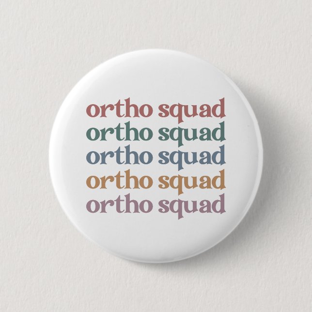 Ortho Squad Orthodontist Orthopedics Nurse Gift Knapp (Framsida)