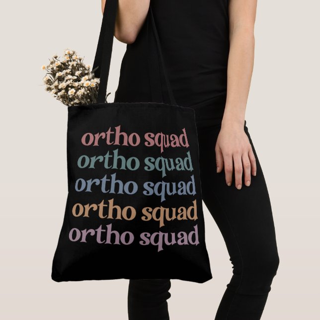 Ortho Squad Orthodontist Orthopedics Nurse Gift Tygkasse (Närbild)