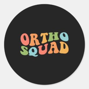 Ortho Squad Orthopedics Doktor Nurse Assistant Med Runt Klistermärke