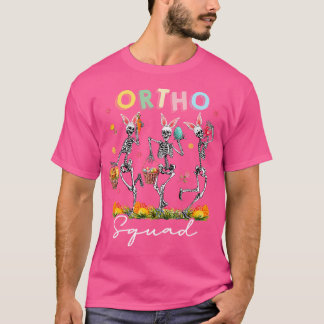 Ortho Squad Påsk Day Bunny Skeletons Dancing Ort T Shirt