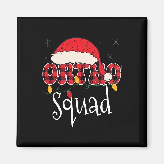 Ortho Squad Play Roligt jul Orthopedics Crew X Magnet (Framsidan)
